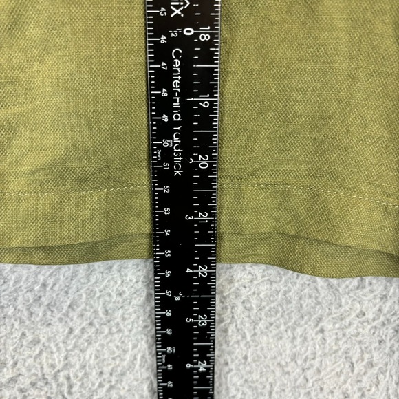 Nicole Miller Linen Jacket Medium Lightweight Lagenlook Minimalist Olive Green - Picture 9 of 12